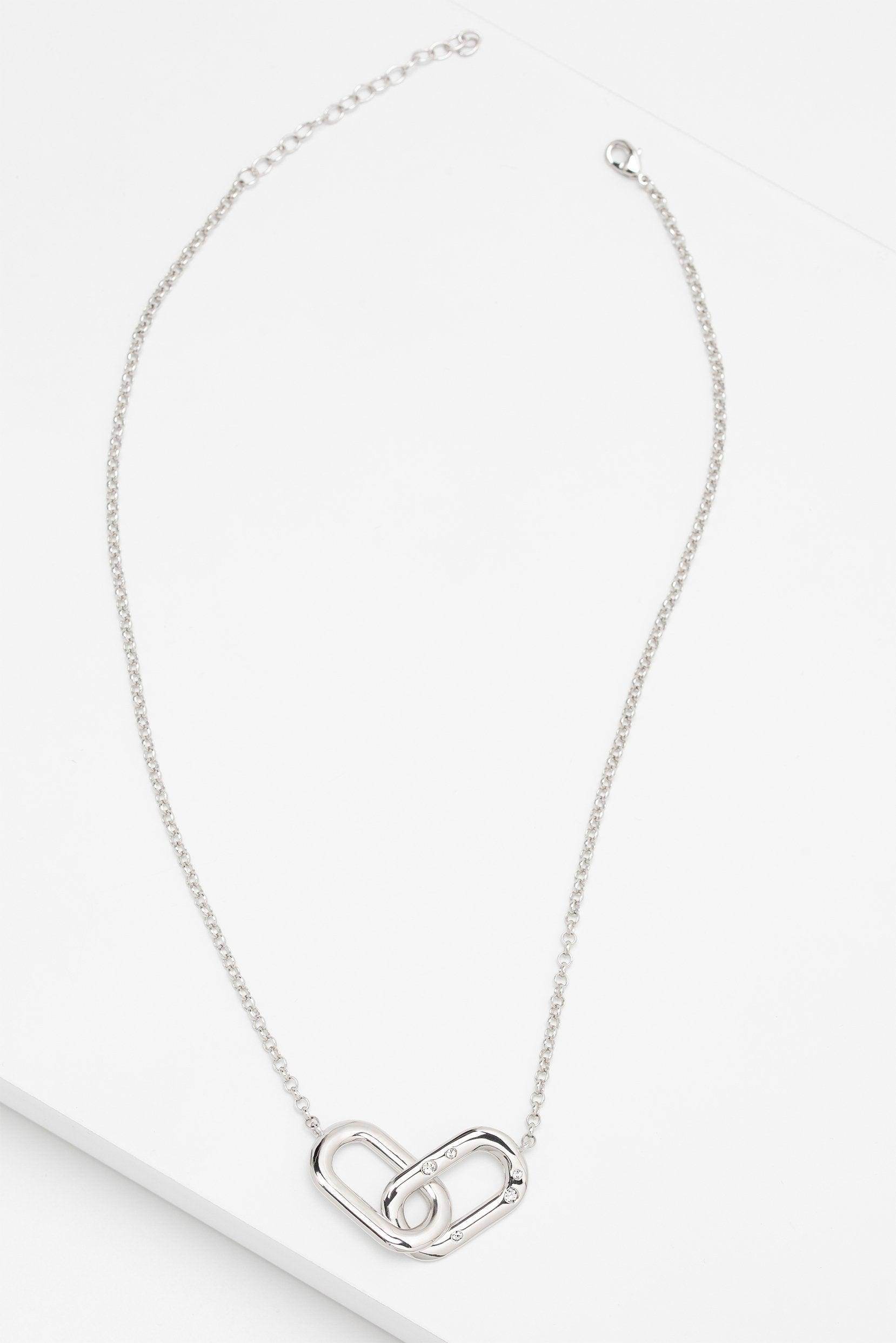 Rhodium plated Necklaces with Crystals CX0012 - COCOMELODY